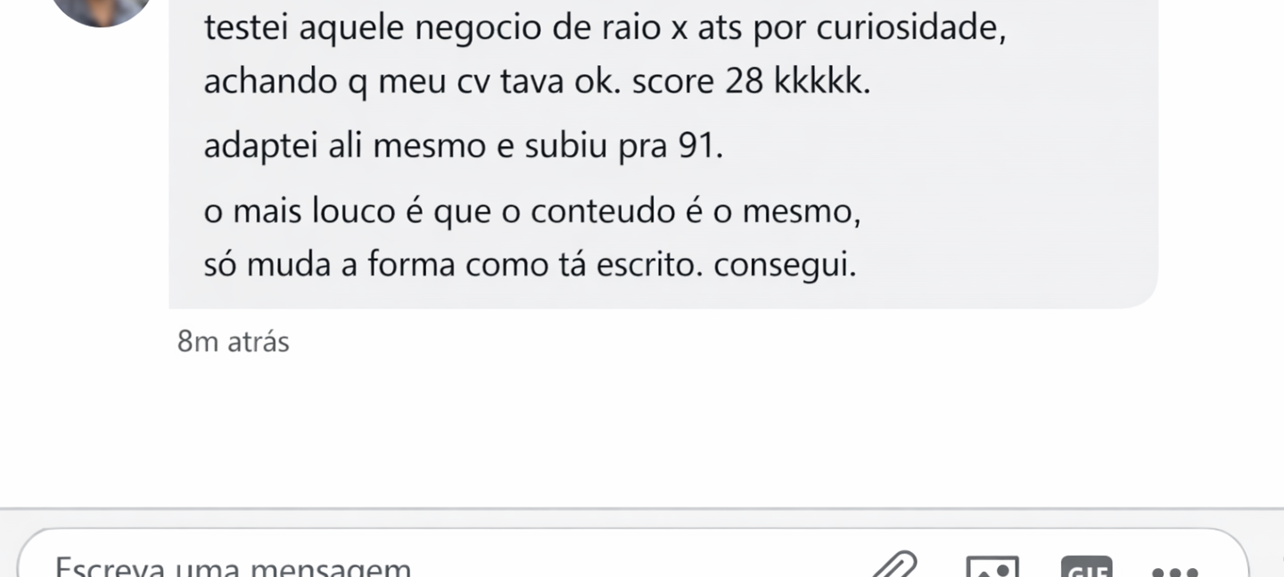 Resultado real de usuário 3